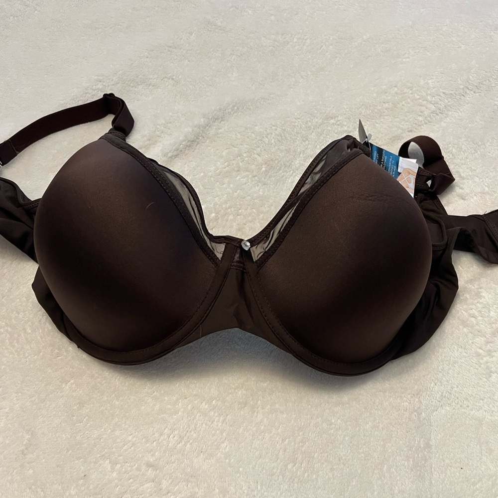 Bali Women's Underwire, Smooth Comfortlite Convertible Bra, 40D Brown